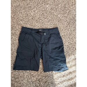 REI Co-op Sahara Black Cargo Hiking Shorts Womens Size 2 Belted Outdoor Trail